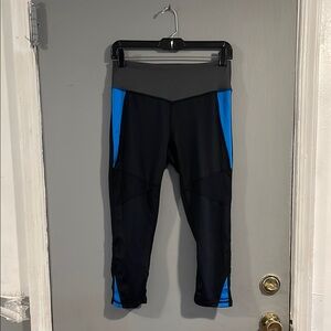 Zella Black and Blue Leggings M‎